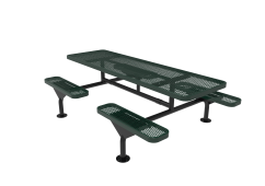 Rectangular Nexus Pedestal Table with Diamond Pattern